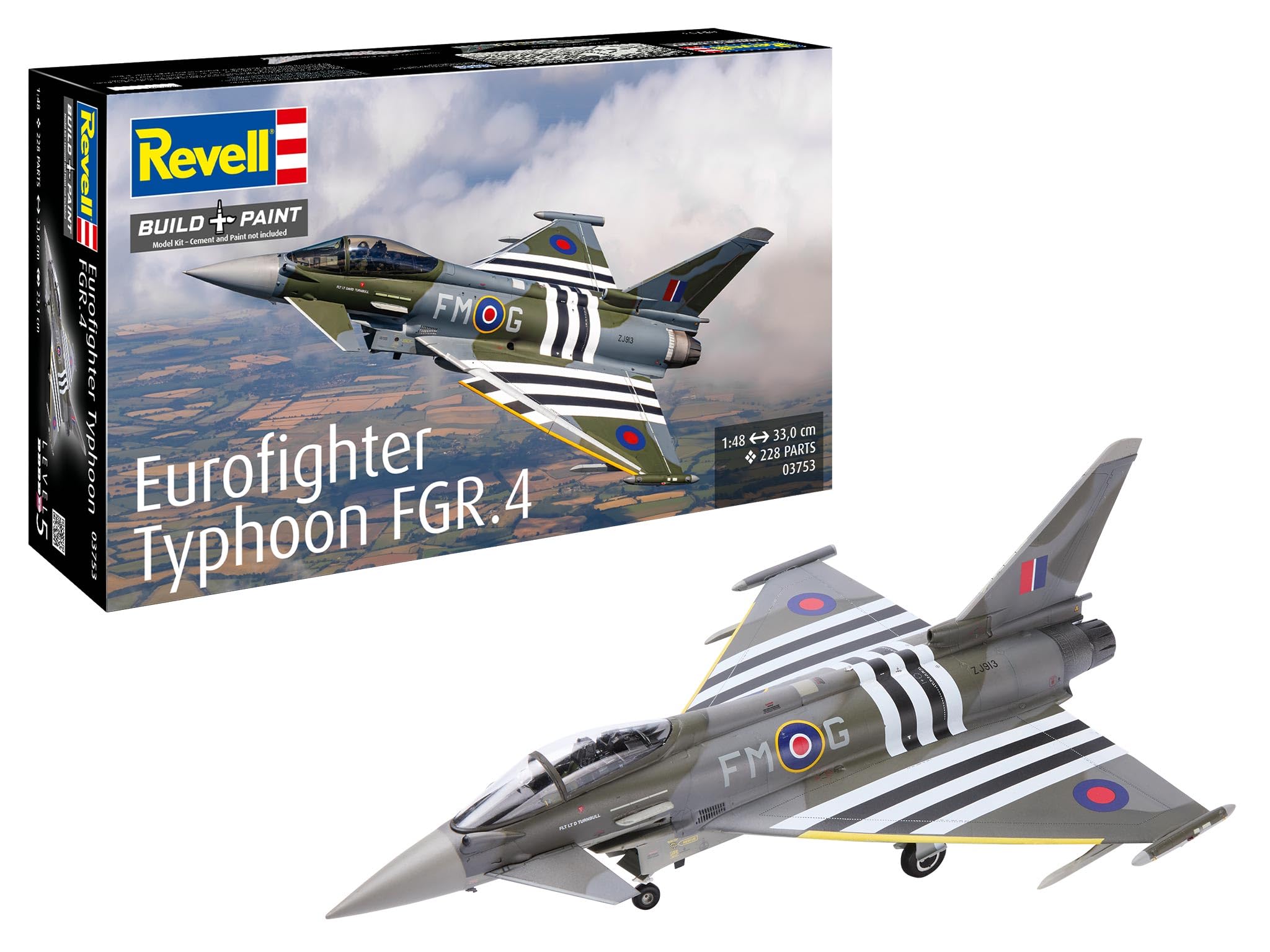 Revell 03753 Eurofighter Typhoon FGR.4 1:48 Scale - Unbuilt/Unpainted Plastic Model Kit