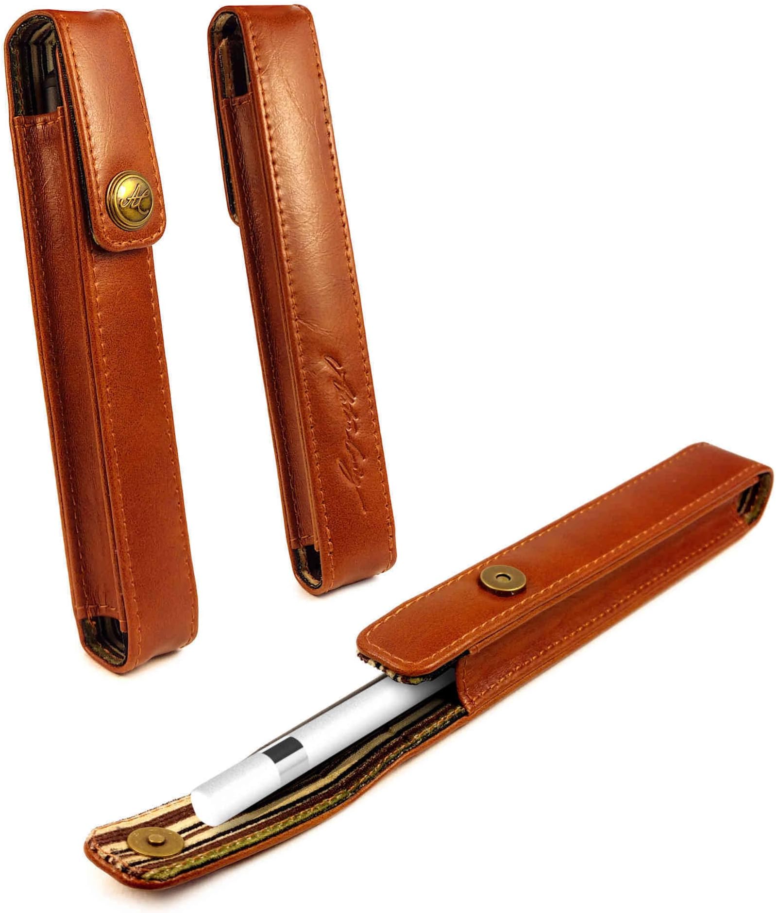 Alston Craig Vintage Leather Executive Case Compatible with iPad Pen/iPad Pencil - Brown