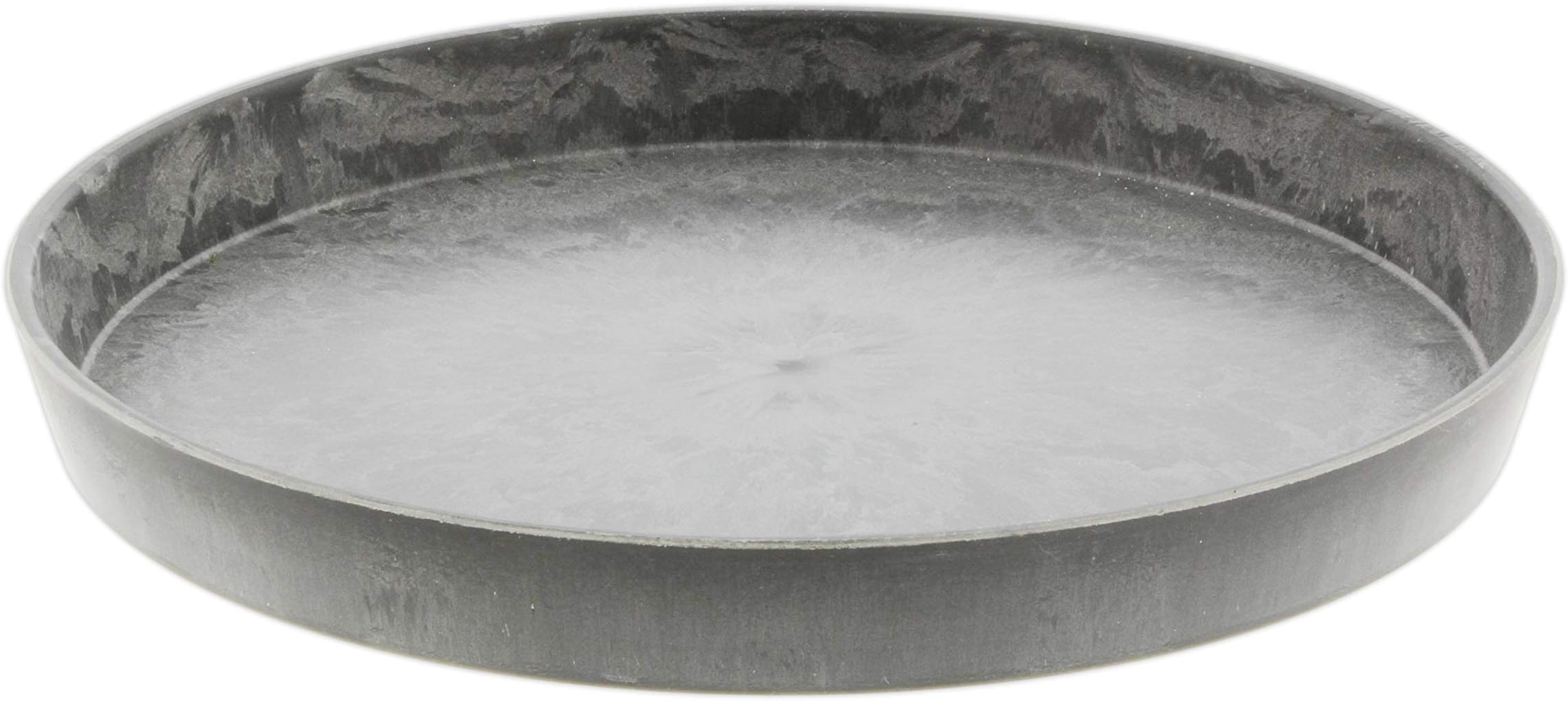 Hard Plastic Plant Saucer, Faux Slate Look - Unique Planter Pot Tray Decoration for Indoor Outdoor Home Garden Decor (8.25")