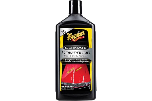 Meguiar's Ultimate Compound - Pro-Grade Car Scratch Remover, Paint Correction Compound that Removes Defects While Adding Glos