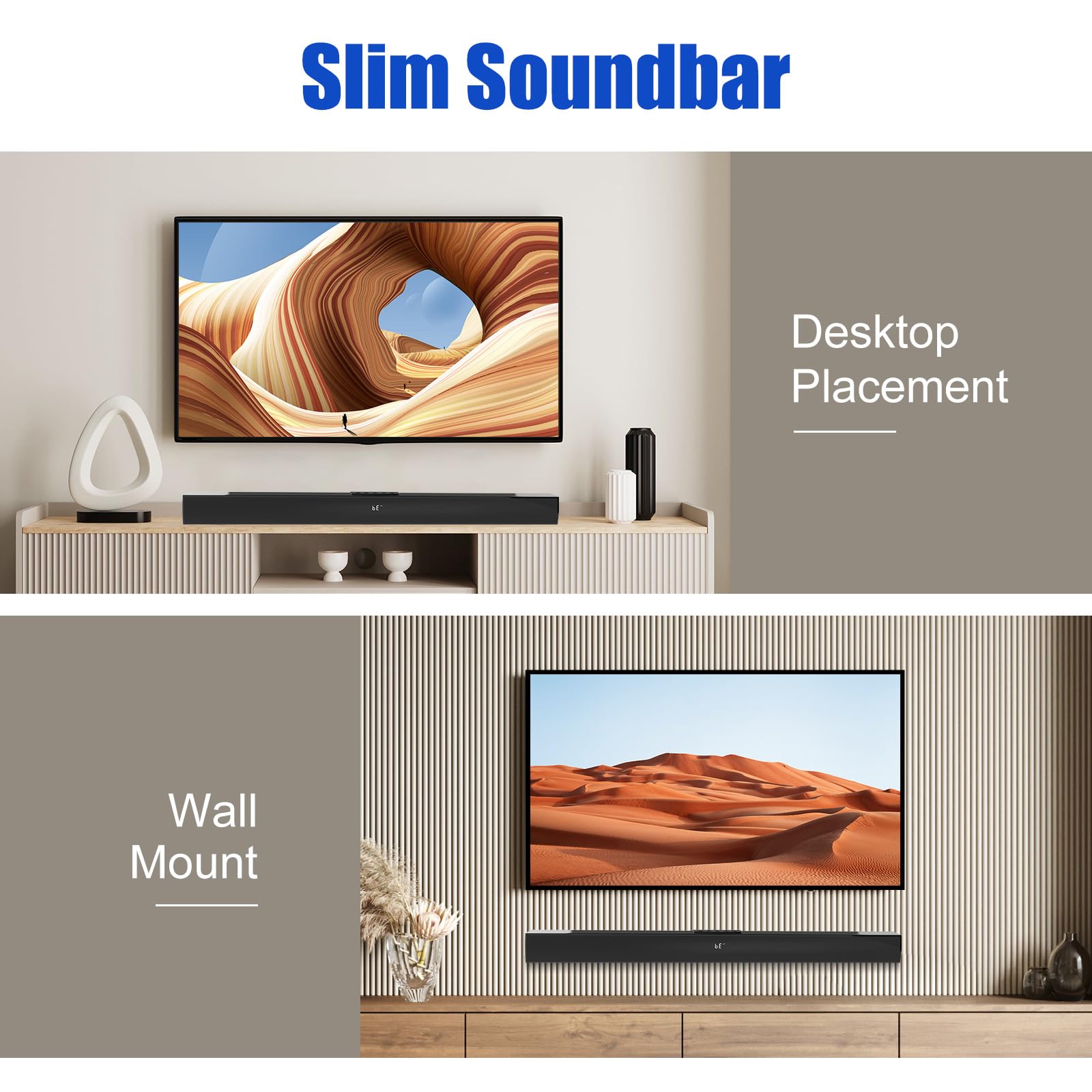 Maraawa Sound Bars For TV, Soundbar Bluetooh 5.0 50W Wireless Sound Bar