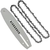 8 inch Chainsaw Guide Bar &amp; Chain Combo,Pole Saw Replacement for Trimmer Plus PS720,for Harbor Freight Portland 62896 63190 68862,for Bauer 64996,for Sun Joe SWJ800E,SWJ802E(Bar&amp; 2 Chains)