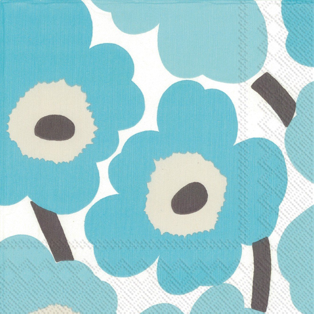 Ideal Home Range C552642 Marimekko20 Count Paper Cocktail Napkins, Unikko Turquoise