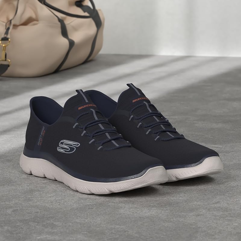 Skechers Summits High Range, Ténis Masculinos, Navy Mesh Trim, 43 EU