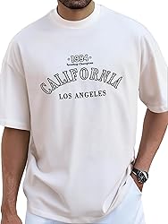 GORGLITTER Men's Crewneck T Shirt Letter Graphic