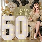imprsv 3FT 50 Marquee Numbers, 50 Large Light Up Numbers for 50th Birthday Decorations, Big Marquee Light Up Number Sign for Birthday Wedding Anniversary Party Decorations