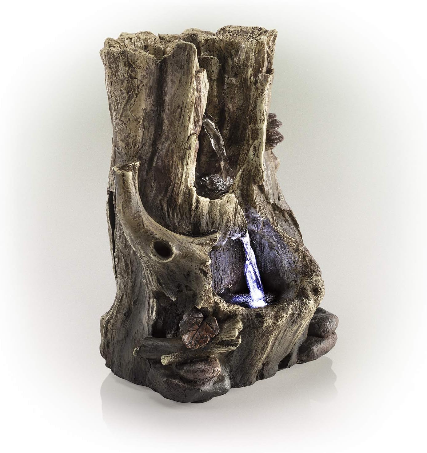 Alpine Corporation 11" Tall Indoor Rainforest Tabletop Fountain with LED Lights : Tabletop Fountains : Garden & Outdoor