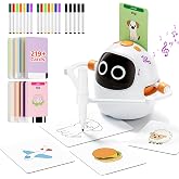 Drawing Robot for Kids, Smart Interactive Drawing Robot Toy with 219+ Cards | 19 Colorful Pens 6+ Music Montessori Painting Learning Toys Christmas Birthday Gift for Boys Grils Kids 3 4 5 6 7 8 Years Old