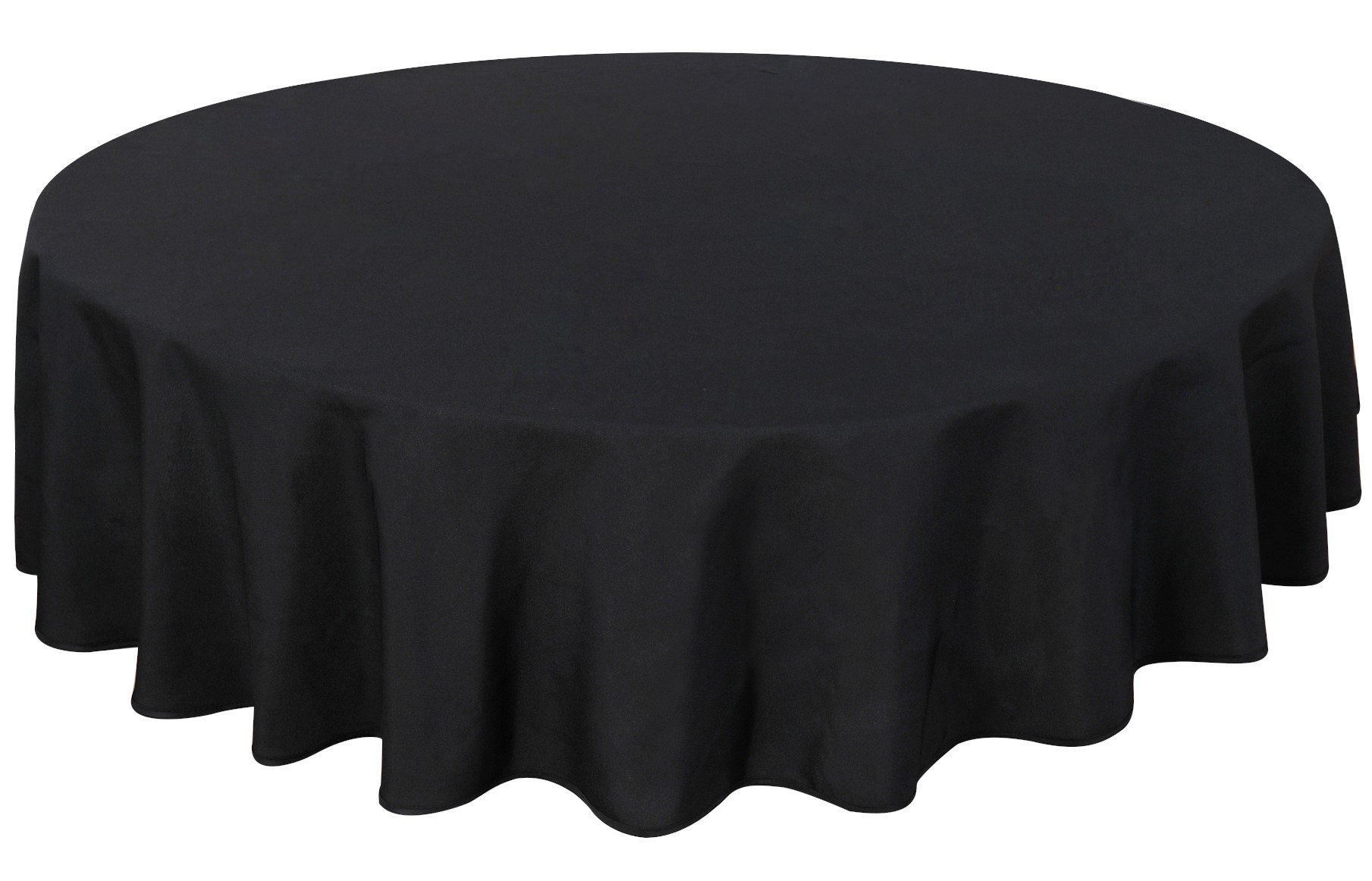 Home Direct Quality Round Fabric Tablecloth Table Cover 140cm 55" Black