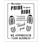 Ickimee 50Pcs Paper Floor Mats for Cars, Disposable White Automotive Floor Mats Kraft Paper, Waterproof Car Foot Pads Protective Papers, Thank You Mats for Car Detailing, Auto Dealership (20" x 16")