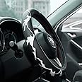 Mountains, Adventure, Outdoors, Camper, Hiking, Mountain Car Leather Steering Wheel Cover - 15-inch Universal Microfiber- Soft & Breathable & Silicone Anti Slip Auto Steering Wheel Wrap