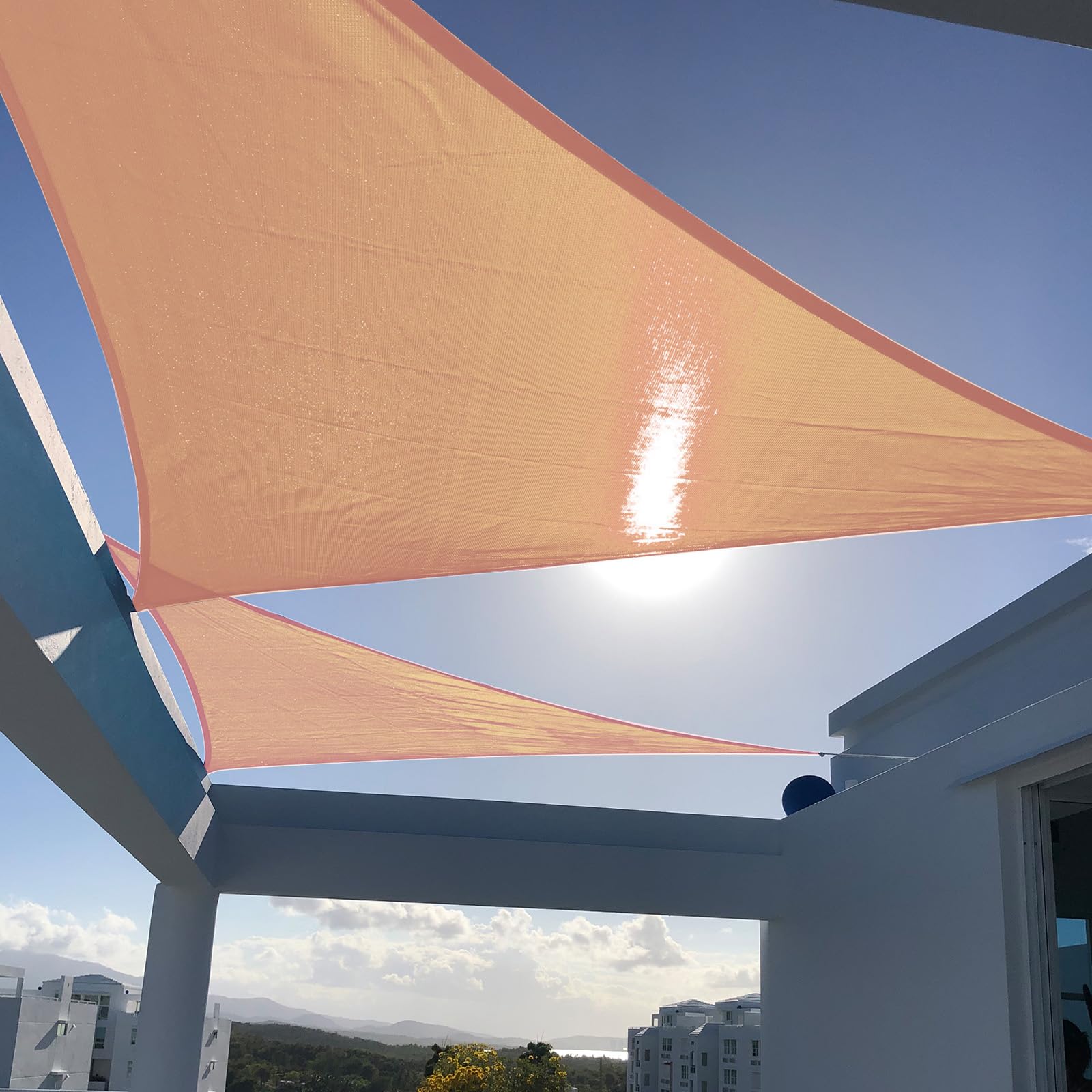 SUNNY GUARD Custom Size 7'x10'x11.2' Peach Fuzz Sun