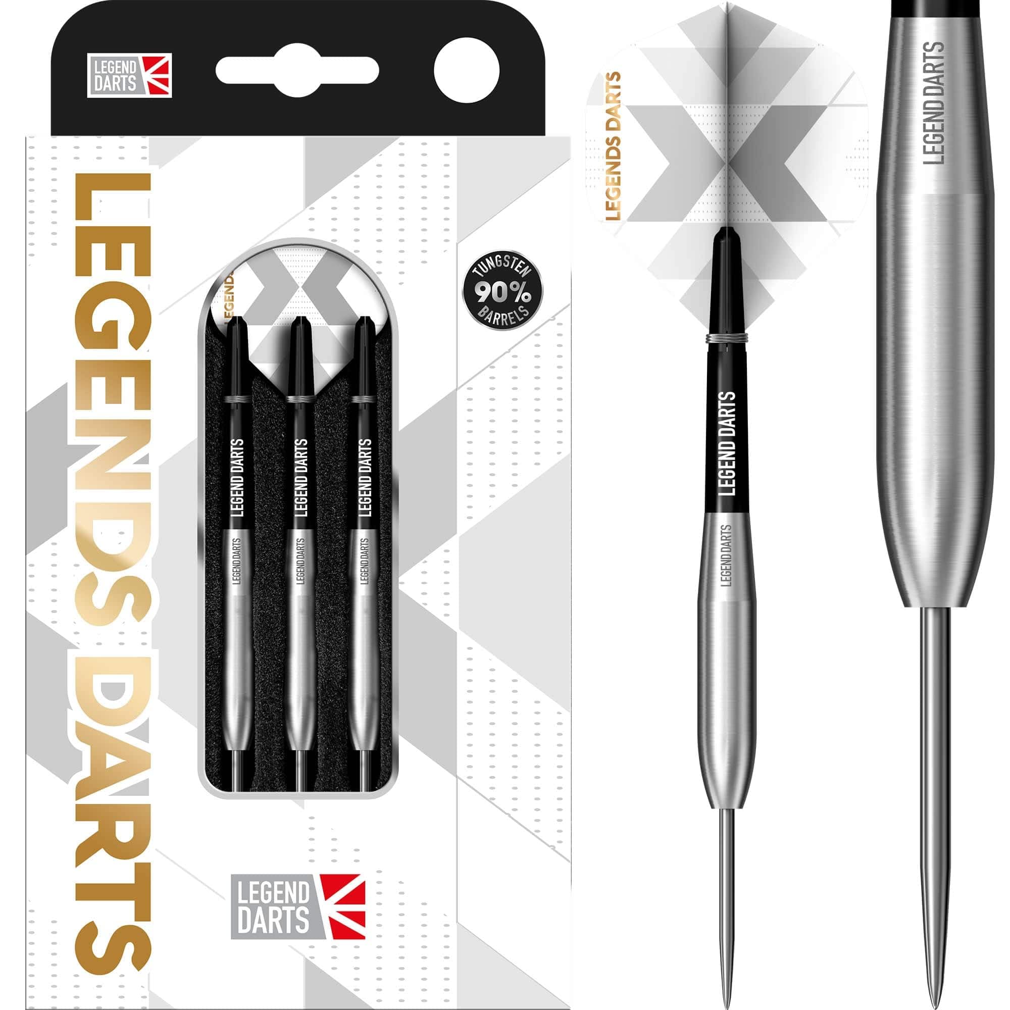 Legend Darts | Steel Tip Darts Set | 90% Tungsten | Pro Series | V29 | Smooth Bomb | Multiple Weights Available. (22, Grams)