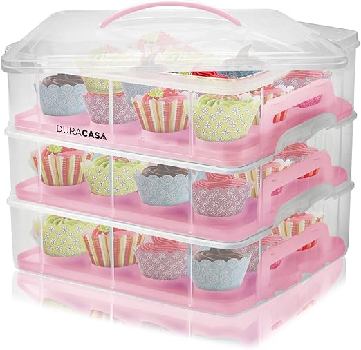 DuraCasa Cupcake Carrier, Cupcake Holder Store up to 36