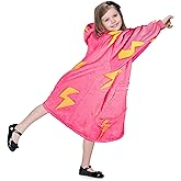 Solaris Thunder Lightning Kids Wearable Blanket Hoodie - Cozy Warm Sherpa Fleece Sweatshirt Pullover with Larger Pocket for Teens, Girls, Boys