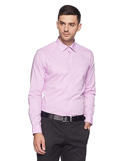raymond men's plain slim fit formal shirt