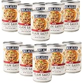 DeLallo Italian Red Clam Sauce, 10.5 Ounce Can, 12 Pack, Made with Fresh Sea Clams, Dairy Free