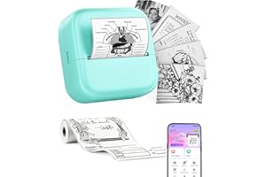 M02X Sticker Printer - Mini Thermal Sticker Maker AI Generate Pictures, Bluetooth Print Pod Inkless Pocket Printer Portable P
