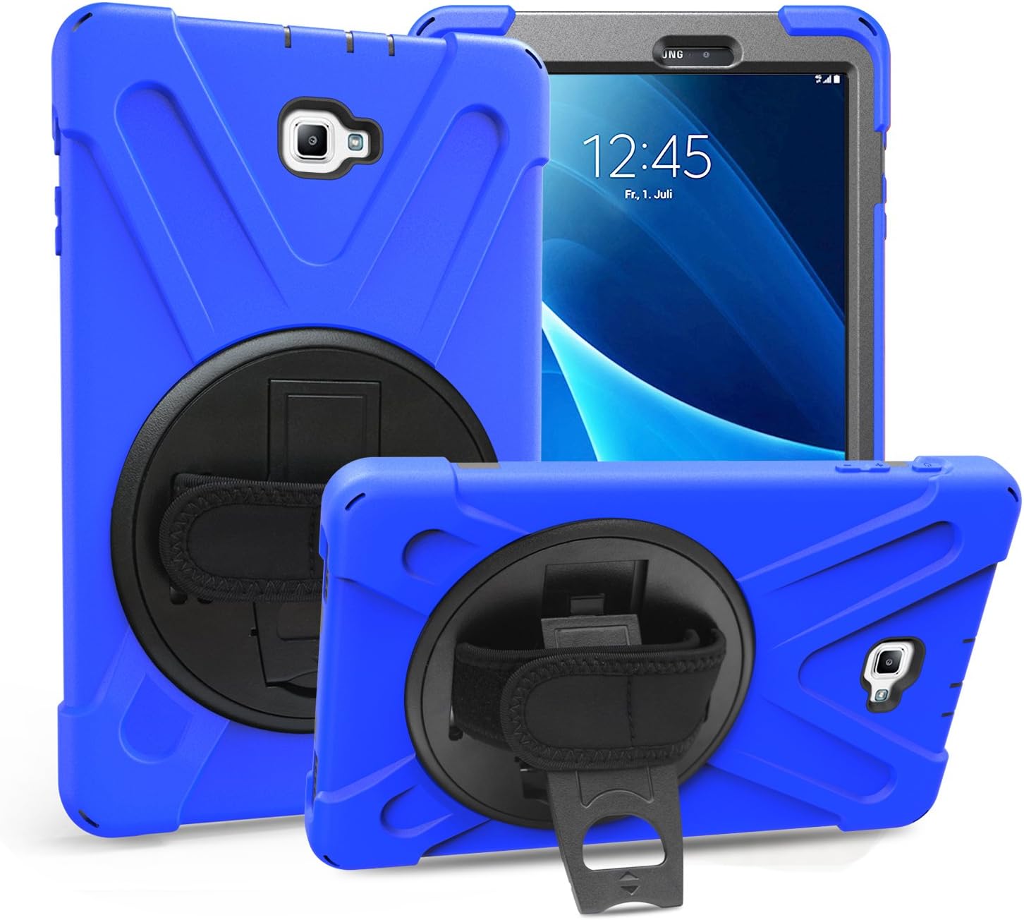 Gerutek for Samsung Galaxy Tab A6 10.1 2016 Case, SM T580/T585 Case Shockproof with 360 Rotating Stand