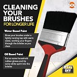 SOL 3pk 4 Inch Paint Brushes – Large Coverage Wall & Exterior Tools view 5