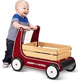 Radio Flyer Classic Walker Wagon, for Kids 1-4 Years Old, Red | Resistance Clickers to Control Speed, Baby Push Walker with Furniture Bumper, For Indoor Play