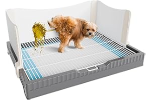 Oneluck Dog Litter Box with High Pee Walls,30" x 22" Indoor Puppy Pee Pad Holder,Protection Wall Every Side for No Leak, Spill, Accident