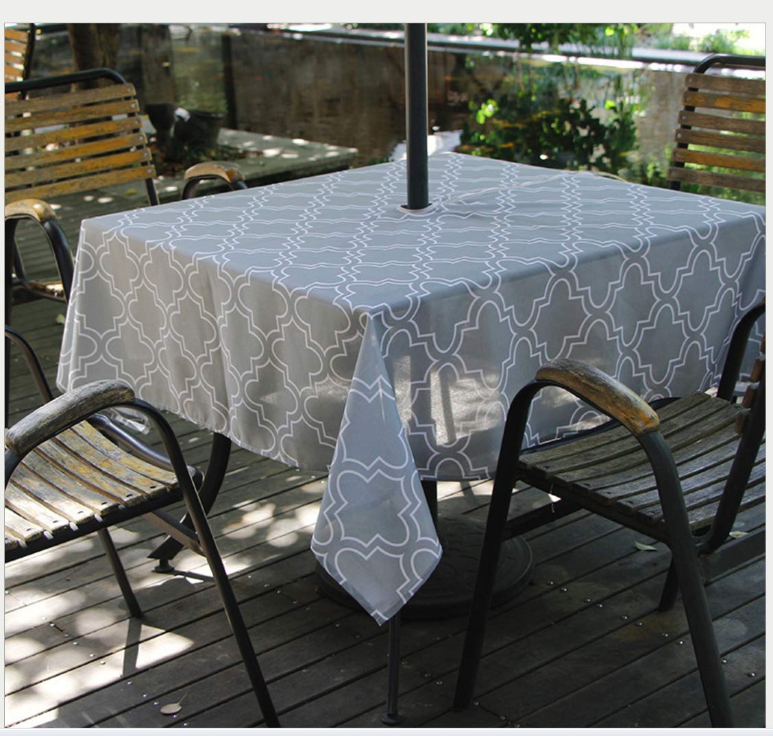 Do4u 60 X 60 Square Outdoor Waterproof Tablecloth With Umbrella