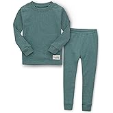 Vaenait 6M-12Y Toddler Kids Super Soft Lightweight Breathable Modal Cotton Melange Sleepwear Pajamas Set