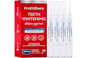 PROELOBARA Teeth Whitening Pen, Teeth Stain Remover Treatment to Whiten and Brighten Teeth with Power Tooth Whitening Gel - No Sensitivity, Brighter Smile, Natural Mint Flavor - 4 Pens