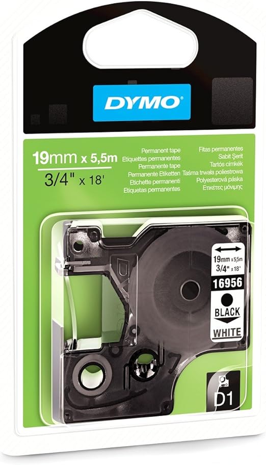 DYMO Permanent D1 Labeling Tape for LabelManager Label Makers, Black