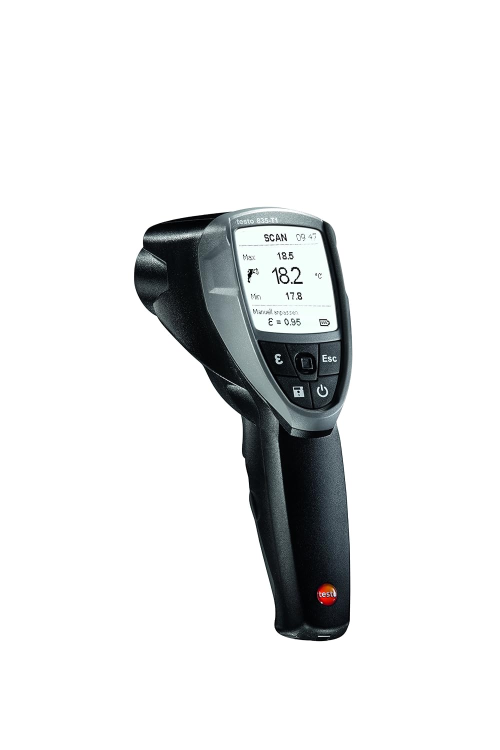 testo 835-T1 - 4 point Infrared Thermometer, Black, testo 835-T1 4 Point Infrared Thermometer