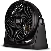 BLACK+DECKER Turbo Desk Fan – Electric Portable 7 Inch Table Fan with Adjustable Tilt for Quiet Cooling, Black