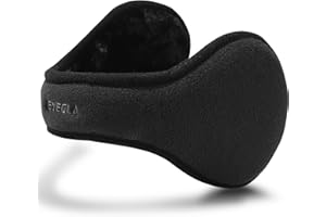 Eyegla Mens Winter Ear Muffs Foldable Cold Weather Earmuffs Fleece Warm Ear Warmers Behind The Head Ear Muffs