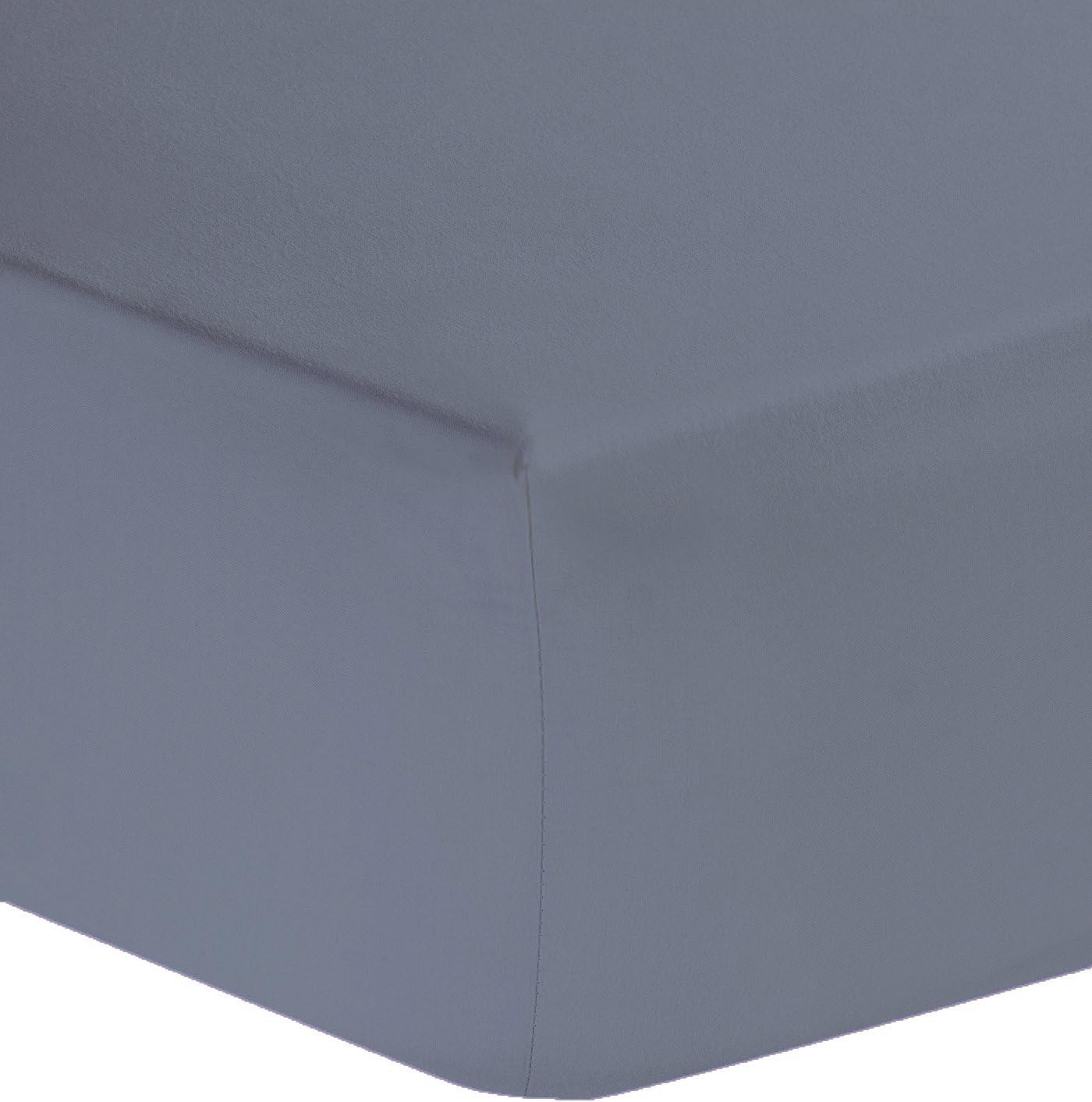 AmigoZone Extra Deep 16" (40cm) Fitted Bed Sheets - Non Iron Percale Quality For Thick MATTRESS - Single, Double, King & Super King (Single, Gray)