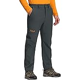 Pioneer Camp Men's Fleece Lined Hiking Pants Insulated Waterproof Softshell Winter Warm Work Snow Ski Pants Snowboard