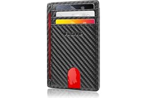 FIRSTVIP Slim Minimalist Front Pocket RFID Blocking Leather Wallets for Men and Women | Multiple Credit/Debit Card Holder | Thin Wallets for Boy Girl | Travel Friendly | Gifts For Him Her