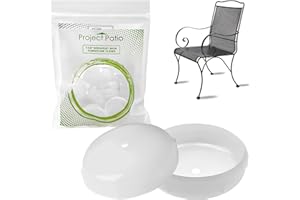 Project Patio - 1.5" Wrought Iron Patio Furniture Feet Caps (24-Pack), Chair Leg Floor Protector Replacements for Outdoor Metal Tables and Chairs