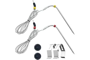 SHUNBAIXIN 2-Packs iGrill Pro Meat Probe Replacement for Weber Grills,igrill, Connect Smart Grilling Hub,Washable,2.5mm Plug