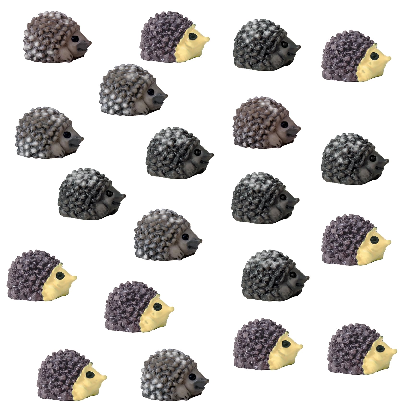 DSYJ Fairy Wild Accessories Resin and Wood Mushroom Fairy Outdoor Animals Figurines for Plant Pots Bonsai Craft Fairy Wild Supplies Miniature Landscape Garden Decor Hedgehog Ornaments 20 Pcs