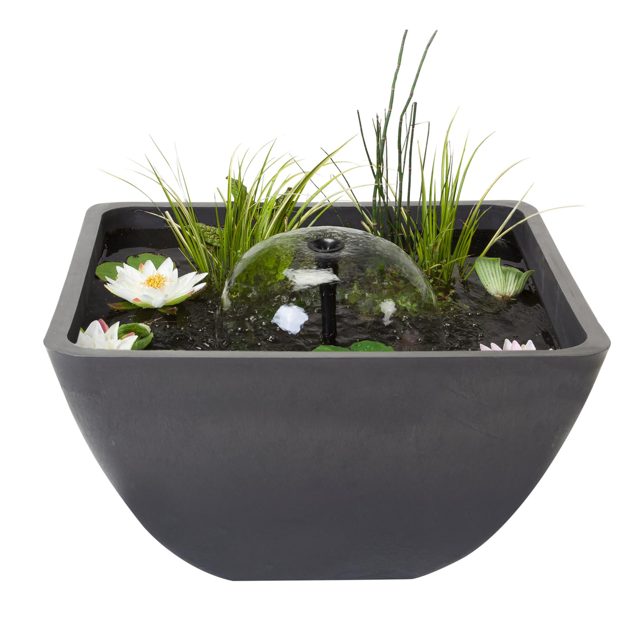 velda Mini Pond 55 x 55 x 33 cm Including Fountain and Plant Basket Patio Pond