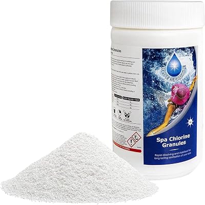 SHATCHI 1 Kg Stabilised Chlorine Granules for Pools Spas Hot Tubs