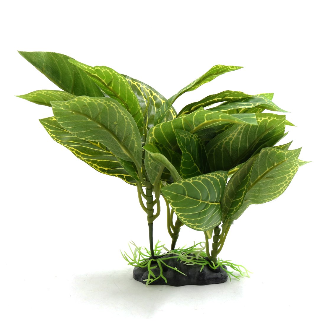 sourcingmap® Green Plastic Terrarium Lifelike Plant Decor Ornament for Reptiles and Amphibians