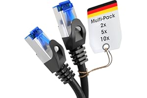 KabelDirekt – Network Cable – 10Gbps, for Maximum Fiber-Optic Internet Speed – 5X 9ft/3m, Available in 1-100ft – Ethernet & L
