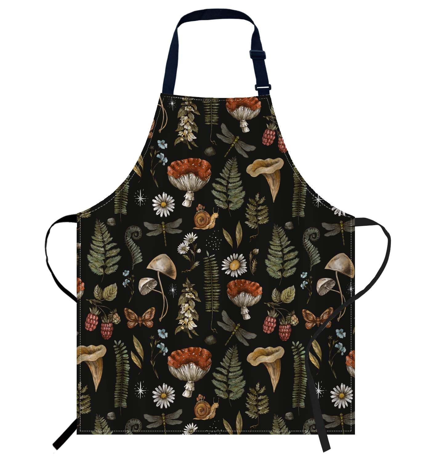 Smooffly Vintage Woodland Nature Apron Adjustable Apron Cooking Kitchen Chef Women Men Aprons for Home Kitchen, Restaurant, Coffee House, Baking Gardening BBQ