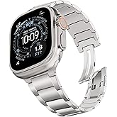 Dhwazz Band for Apple Watch Ultra 3 2 1 49mm, Titanium Metal Bands Original Buckle Strap for iWatch Series 11 10 46mm / SE 3 2 1 44mm / Series 9 8 7 45mm