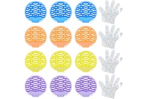 BUYGOO 12 Pack Urinal Screen, Urinal Mats, Urinal Pucks, Urinal Screens for Men Bathroom, Urinal Cakes- Ocean, Lavender, Yell