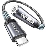 JSAUX USB C to 3.5mm AUX Audio Adapter for iPhone 18 Pro Max, iPhone Duo | Smart DAC gives clear 16Bit/48kHz audio; CTIA mic and volume controls for iPhone 18/17/16/15, for Galaxy S26/S25/S24