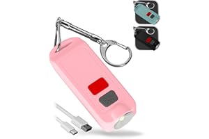 WETEN Personal Safety Alarm Keychain for Women - 130dB Rechargeable Self Defense Key Chain Siren - Waterproof Panic Button with Light and Low Battery Notice