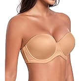 HACI Full Coverage Strapless Bra for Large Bust Contour Underwire Plus Size Convertible Multiway