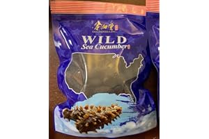 DOROTHY27 GOLDENSEA-16oz-Dried Wild Sea Cucumber, Black Pin Atlantic Sea Cucumber, 金海堂-野生淡干海参, 北极冰刺参,岩刺参(特级）,Holothuria Mammata, Grade AAAA (Mix Size) 1LB